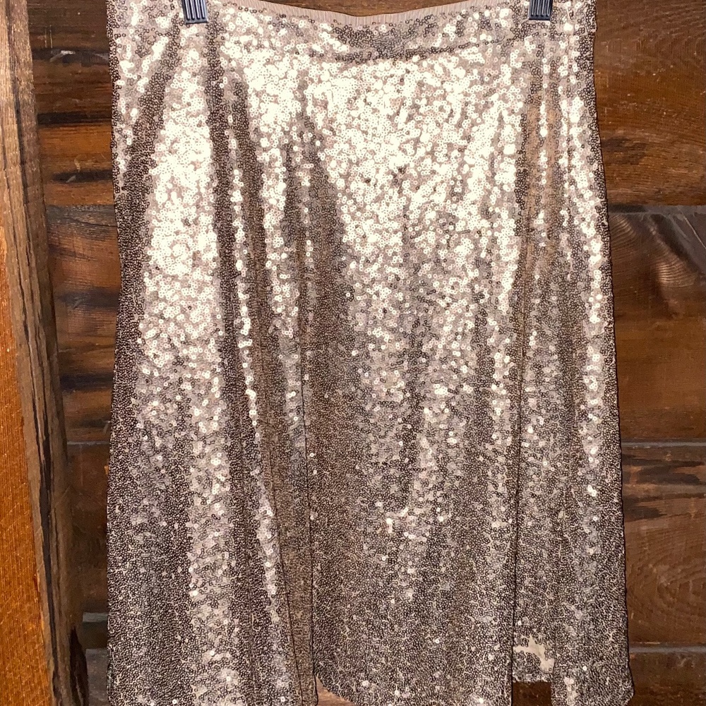 Sequin Mid-Length Skirt